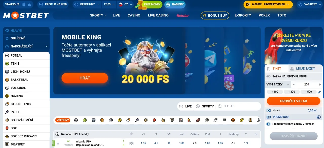 Služba podpory hráčů v Mostbet